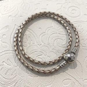 Pandora Double Wrap Leather Bracelet